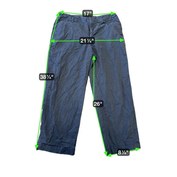 A New Day Women's‎ Navy Blue Cropped Wide Leg Pants Size 12 Stretch Casual - Picture 3 of 7